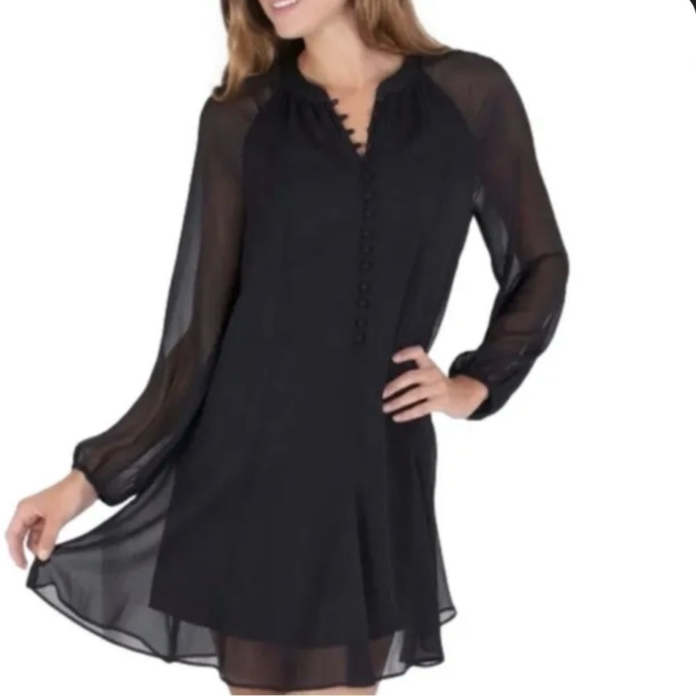 JOIE Balloon Sleeve Dress Size Small Color Black New‎